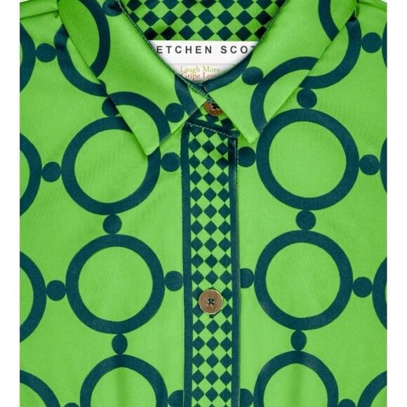 New Gretchen ScottGreen and navy button down
OTHER SIZES AVAILABLE - Picture 6 of 7